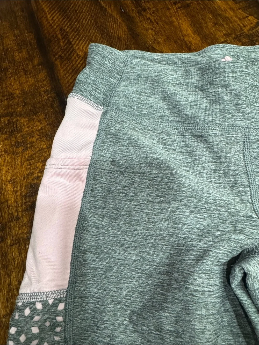 Avia Gray Leggings with Pink Side Panels